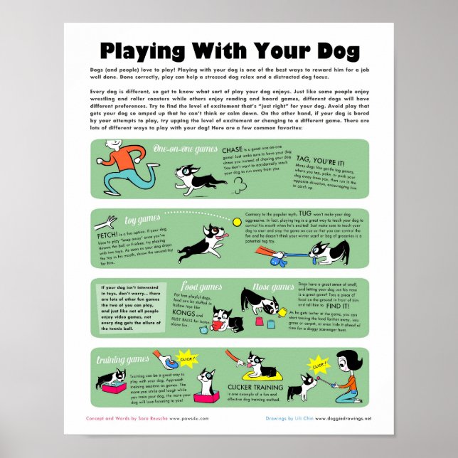 Poster Brincando Com Seu Cão (Frente)