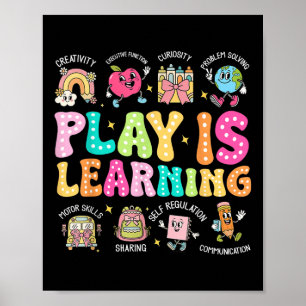 Poster Brincar É Aprender Professora Primeiro Dia Da Esco