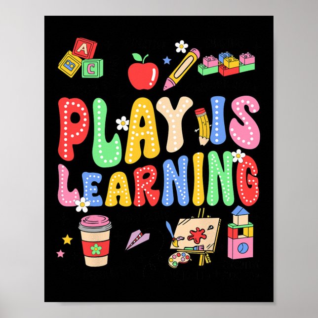 Poster Brincar É Aprender Professores De Volta À Escola (Frente)