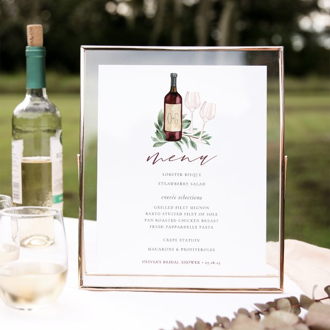 Poster Brinde ao Cartaz de Menu de Evento de Casamento ou (Criador carregado)