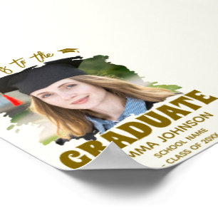 Poster Brinde ao Graduado Nome da Foto Personalizada da F