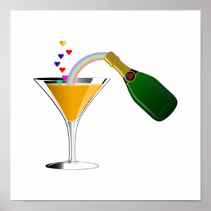 Póster Brinde de Champagne
