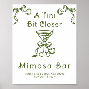 Poster Brinde de noiva Martini Bow bar de Mimosa