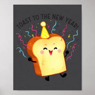 Poster Brinde Para o Trocadilho do Ano Novo