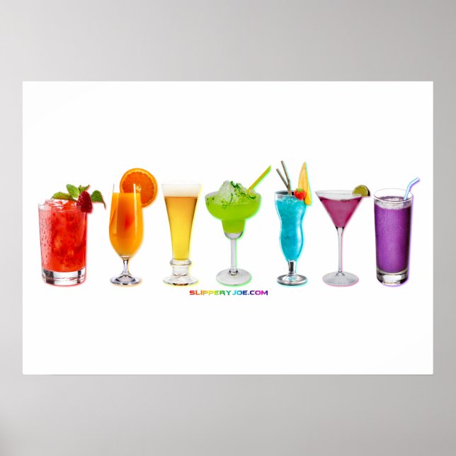 Poster Brindes de SlipperyJoe bebida álcool coquetel orgu (Frente)
