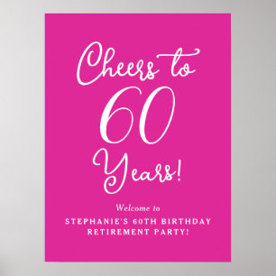 Poster Brindes Rosa aos 60 Anos de Aposentadoria