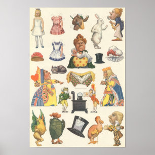 Póster Brinquedo da boneca do papel do Victorian do