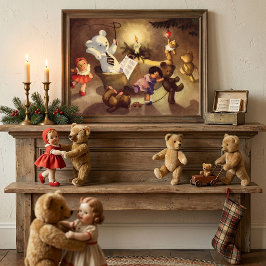 Poster Brinquedos de Natal Antigos, Bonecas Dançantes, Ur