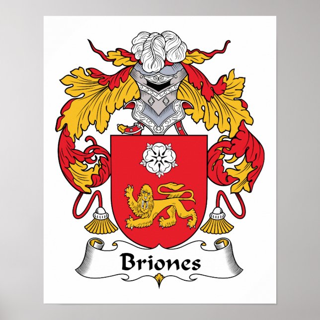 Póster Brione Family Crest (Frente)