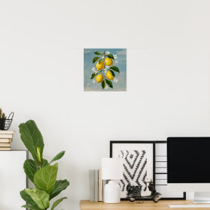 Poster Brisa de Citros: Uma Sinfonia de Limões e Flores