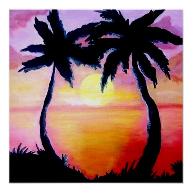 Póster Brisa de Ilha Tropical (Frente)