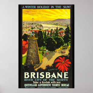 Poster Brisbane Austrália Turismo