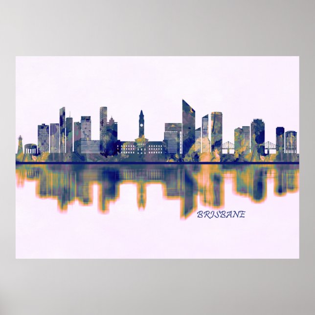 Poster Brisbane Skyline (Frente)