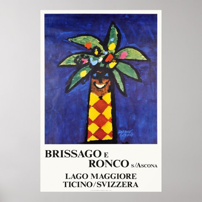 Póster Brissago e Ronco s Ascona, Suiça, Viagem (Frente)