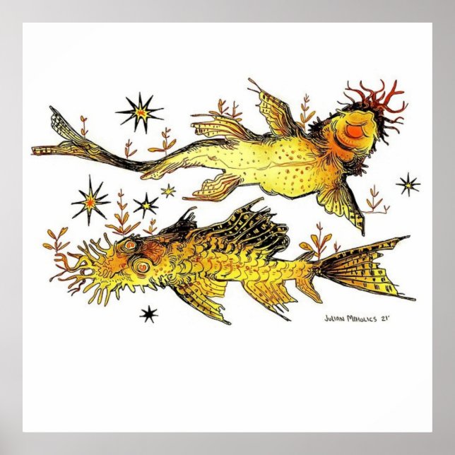 Poster Bristlenose Pleco (Frente)