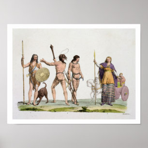 Póster Britânicos, Caledonians, e rainha Boadicea, placa