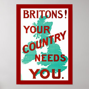 Poster Britânicos! Seu país precisa-o
