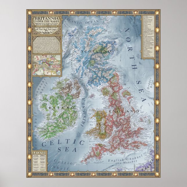 Poster Britannia sob as ondas (Frente)