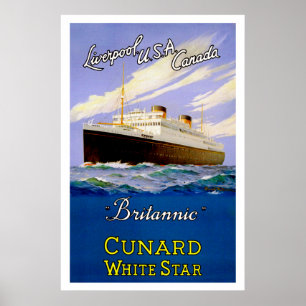 Poster ~ Britannic Liverpool, EUA, Canadá