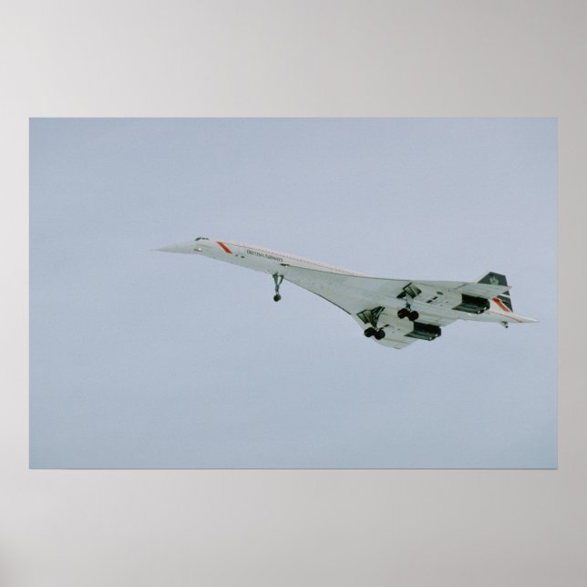 Póster British Airways Concorde em descida final, Ottawa, (Frente)