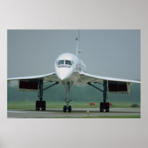 Póster British Airways Concorde, na maneira do táxi