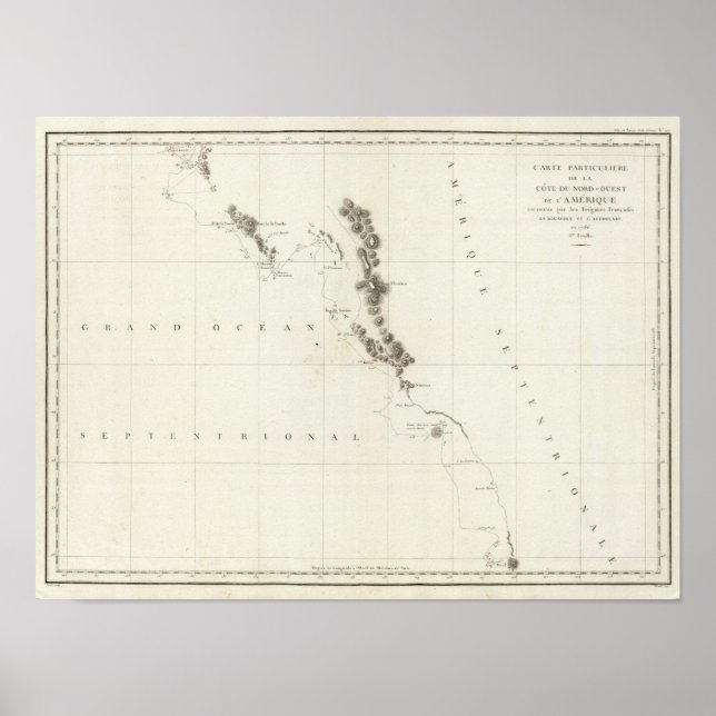 Póster British Columbia, Washington e Oregon (Frente)