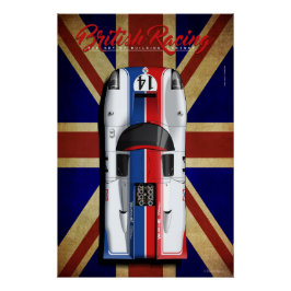 Póster British Racing Lola T70 MKIIIB No.14 Valvoline