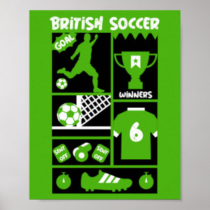 Poster British Soccer  Serving