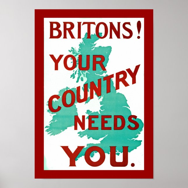 Poster Britões! Seu País Precisa De Você (Frente)