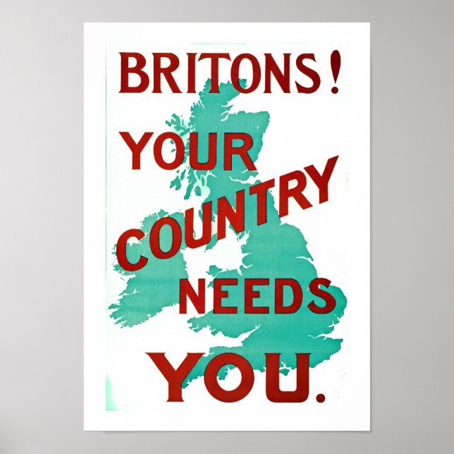 Póster Britões! Seu País Precisa De Você (Frente)