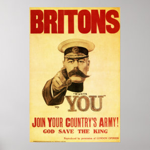 Poster Britons Quer Você, Lorde Kitchener