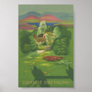 Poster Brittany France Viagens vintage
