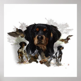Poster Brittany Spaniels , Estação de Caça de Pássaros