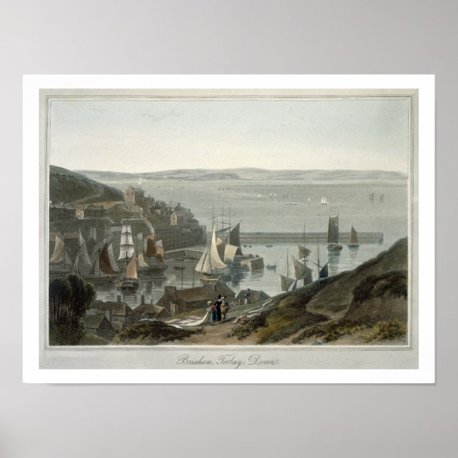 Poster Brixham, Torbay, Devon, do Volume VIII da Voz A (Frente)