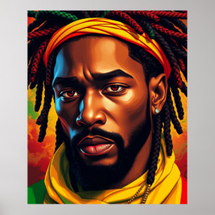 Poster Bro Africano Afrocêntrico Homens Melanin Bruh Pai 