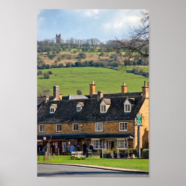 Poster Broadway Cotswolds Worcestershire Inglaterra (Frente)