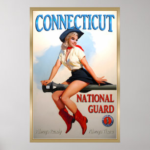 Poster Broche da Guarda Nacional de CONNECTICUT Marilyn M