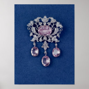 Poster Broche na forma de uma flor, c.1780