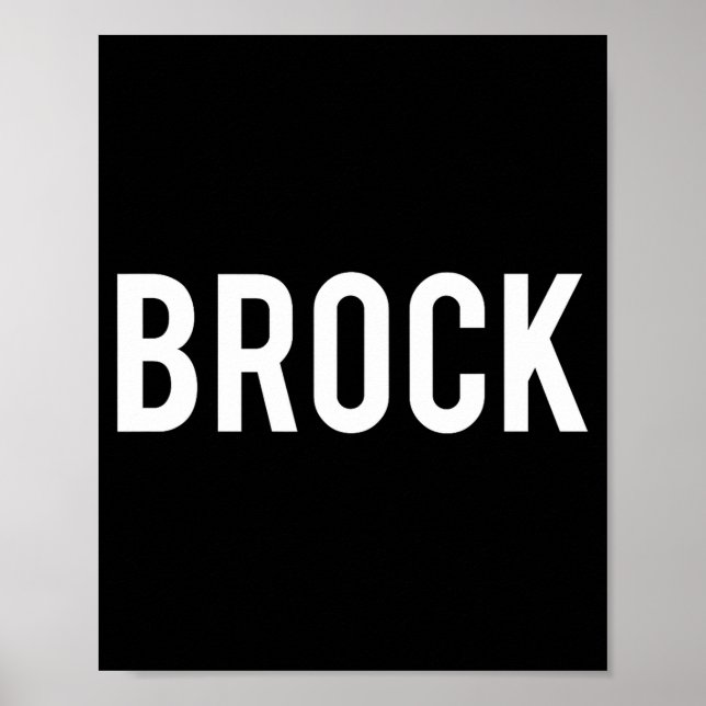 Poster Brock - Cool New Funny Name Fan Gift Tee  (Frente)