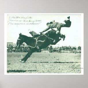 Poster Bronc Bucking famoso cinco minutos
