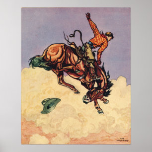 Póster Bronco Bucking