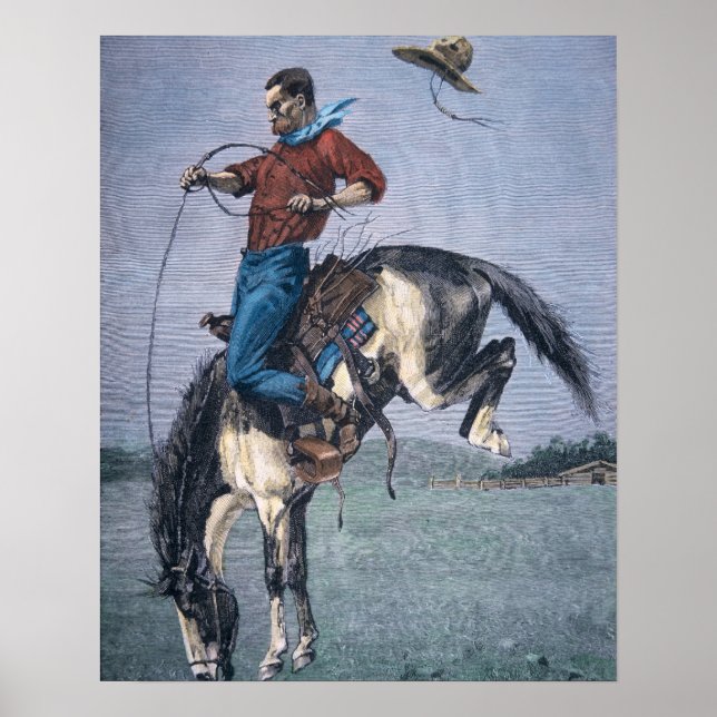 Póster Bronco-Buster (gravação colorida) (Frente)