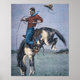 Póster Bronco-Imbecil (gravura colorida)
