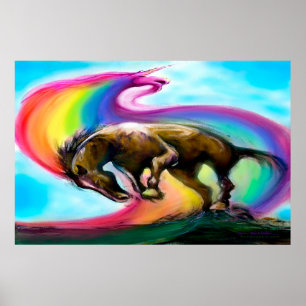 Poster Bronco Rainbow Unicorn