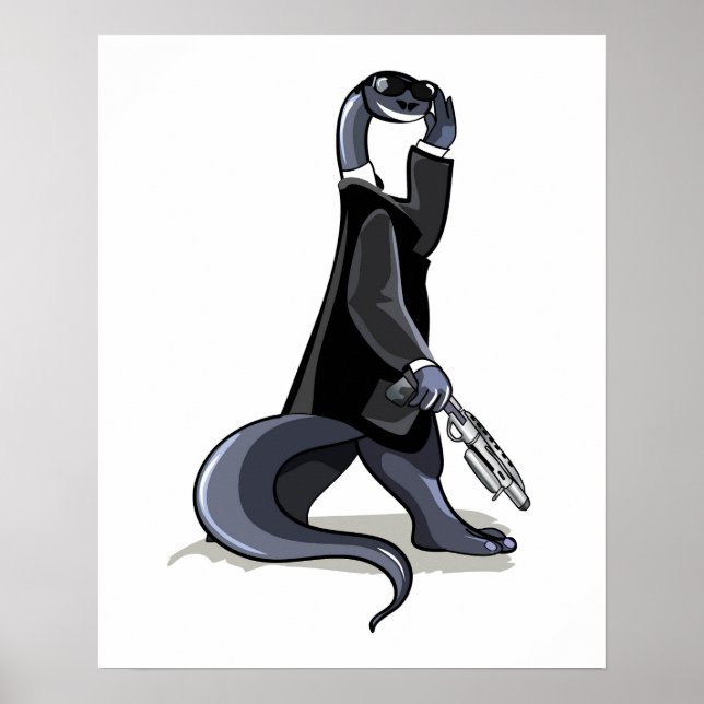 Poster Brontossauro Vestido Como Filme. (Frente)