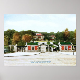 Poster Bronx Zoo, Nova Iorque Vintage