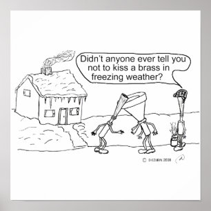 Poster Bronze de beijo de lingüeta