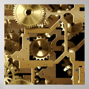 Poster bronze do trabalho do pulso de disparo