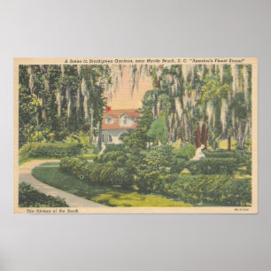 Poster Brookgreen Gardens, Myrtle Beach, SC Postcard