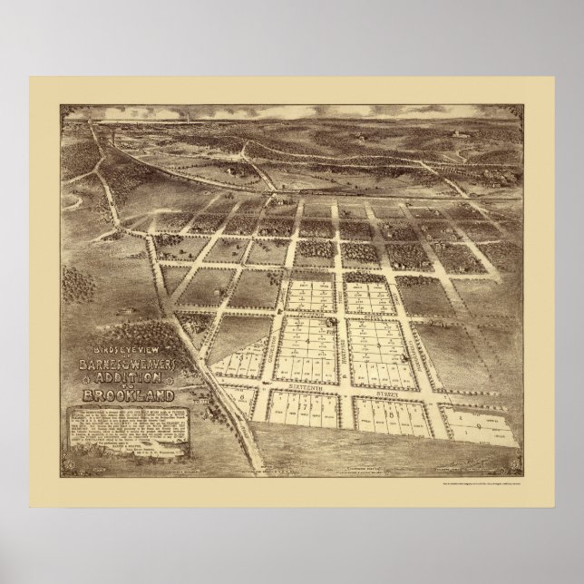 Póster Brookland, DC Panorâmica - 1895 (Frente)